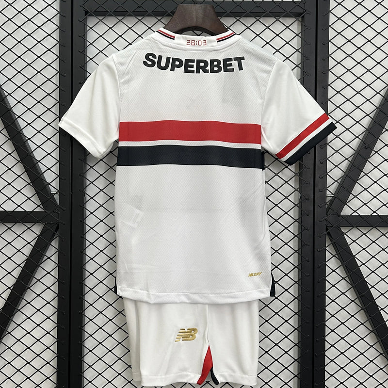 Kit Infantil São Paulo Home 2025/26 - Lançamento
