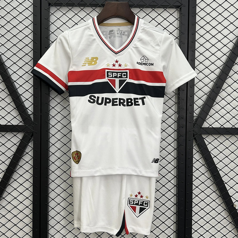Kit Infantil São Paulo Home 2025/26 - Lançamento